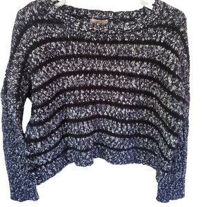 Forever 21 Womens Cropped Chunky Loose Knit Sweater Size M Y2K Fairy Grunge Boho